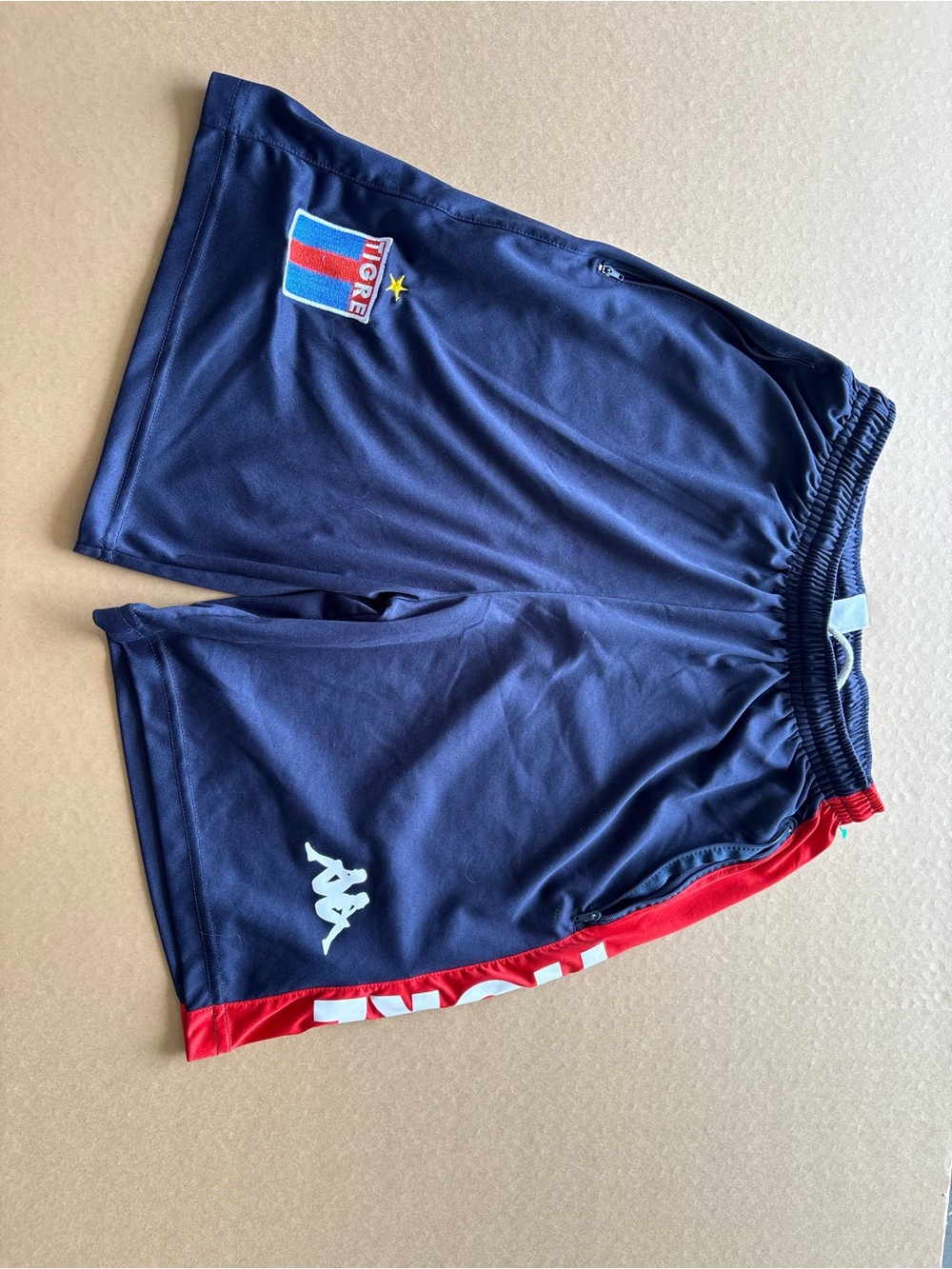 Kappa Men's Navy Athletic Shorts with Red Accent